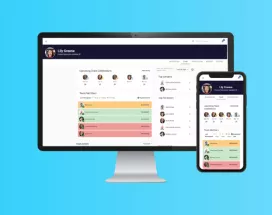 Inspirus Connects manager teams dashboard to track and monitor recognition and engagement activity of team members